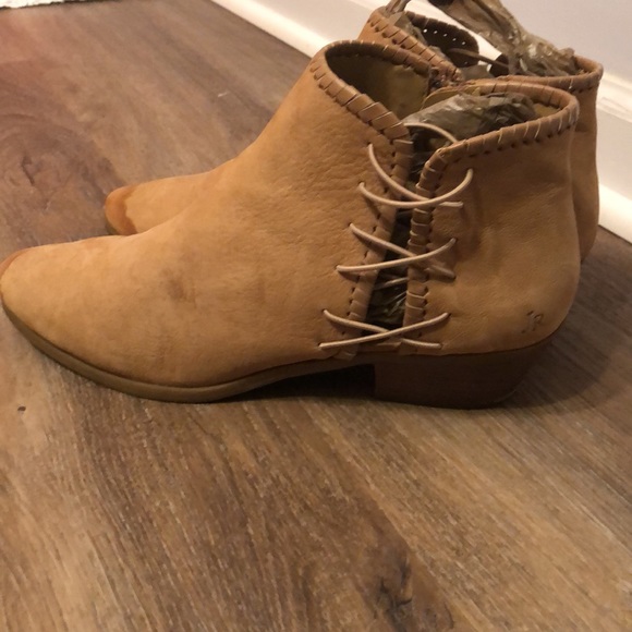 Jack Rogers Tan Raegan Leather Booties Oak Color - Picture 11 of 12